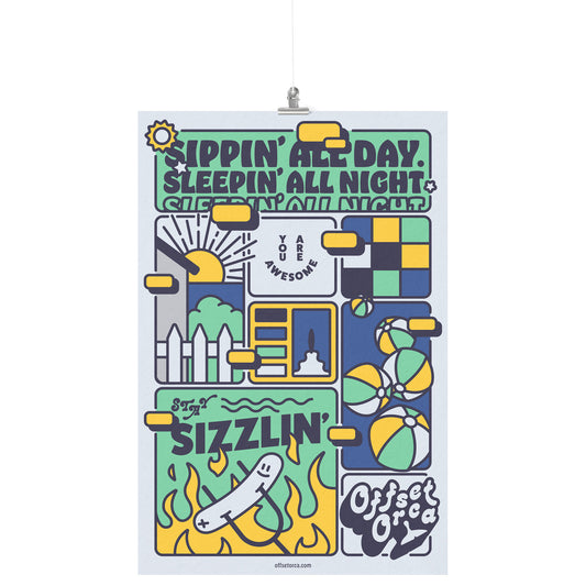 Sippin' All Day - 24x36 Poster