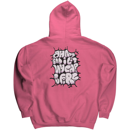 Jade - Car on fire Pink Hoodie